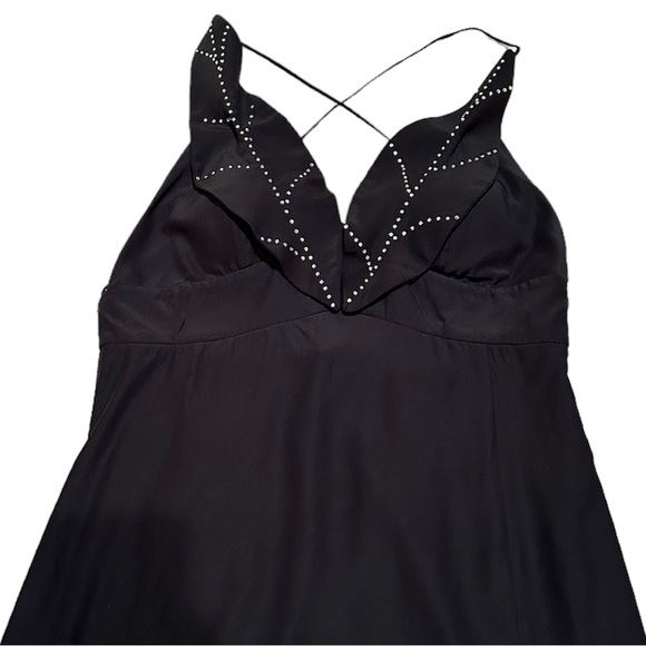 Emporio Armani 100% Silk Little Black Open Back Dress. Size Small - Picture 3 of 10